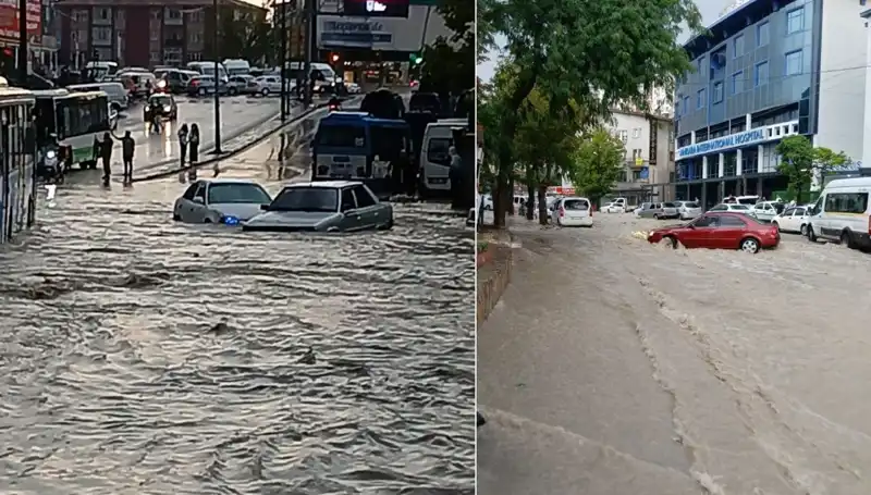 Ankara'da Sağanak Yağış: Arabalar Sürükleniyor, Vatandaşlar Tedirgin