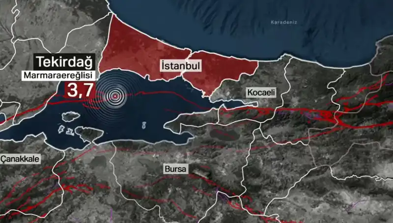 Marmara Denizi'nde 3.7 Büyüklüğünde Deprem: Uzmanlar Uyarıyor!
