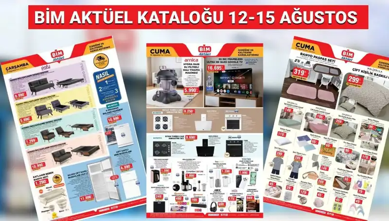 BİM 12-15 Ağustos Aktüel Kataloğunda Neler Var? Kaçırmayın!